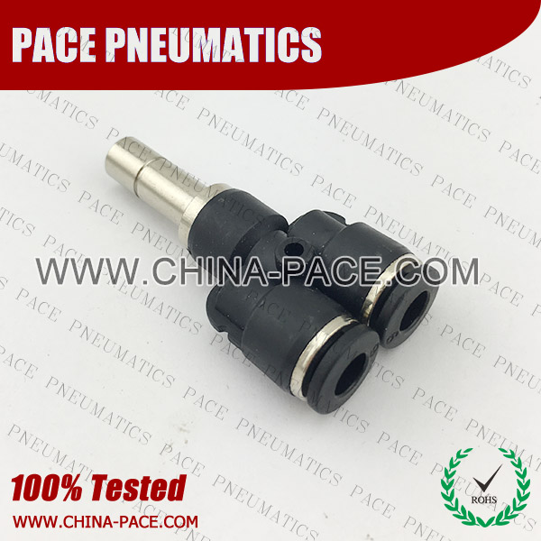 PTJ,Pneumatic Fittings with npt and bspt thread, Air Fittings, one touch tube fittings, Pneumatic Fitting, Nickel Plated Brass Push in Fittings